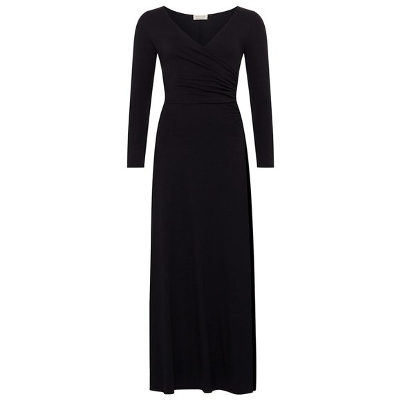 Stretch Maxi Dress W/ Side Ruching | Long Sleeve | NWT - Picture 5 of 5